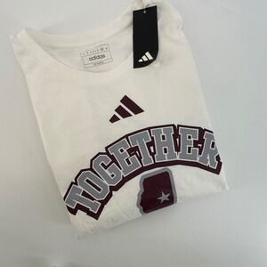Adidas Bulldog Basketball Mississippi State University Graphic Tee‎ White XL